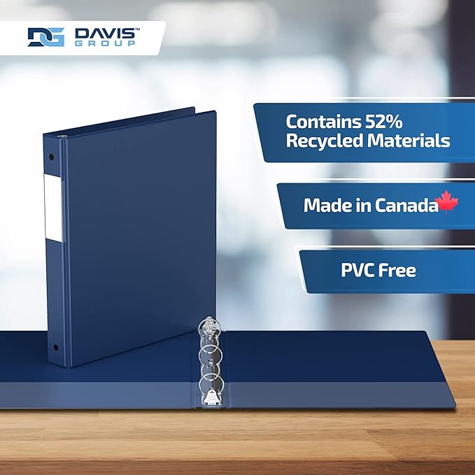 Premium Economy 6-Pack 3-Ring Binders for School or Office, Round-Ring Binders, 1 Inch, Royal Blue