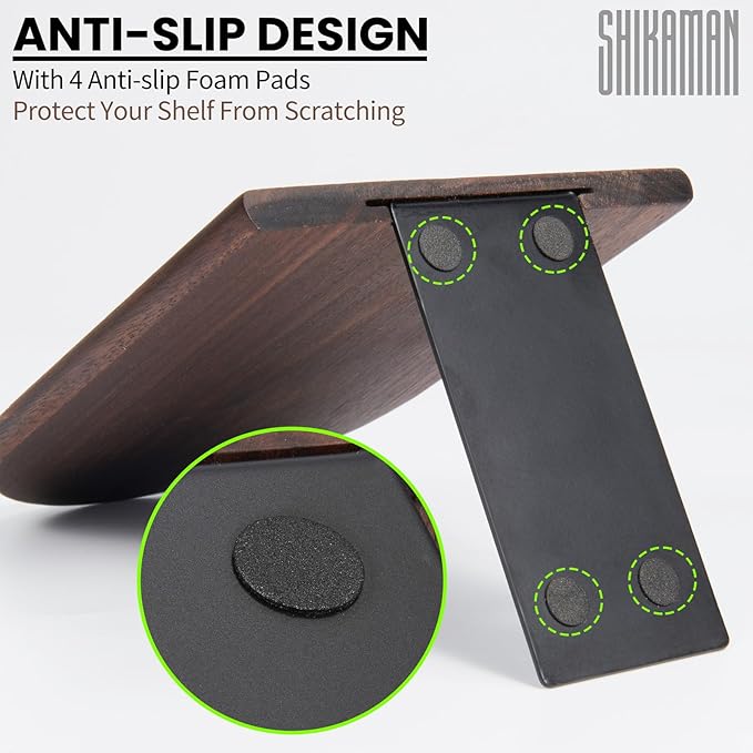 Book Ends,8 Pack Large Bookends Wood Book Ends Universal Economy Bookend (8, Large)