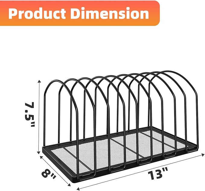 Simple Trending 2 Pack 9 Section Metal File Sorter Organizer for Desk Home Office, Black