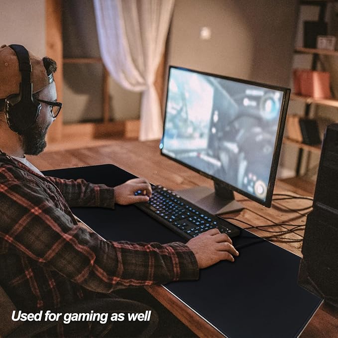 XXL Gaming Mouse Pad 31.5x15.7 Professional Large Mouse Pad & Computer Game Mouse Mat-80x40 blackus