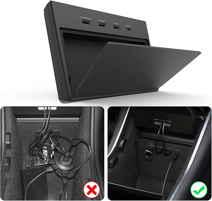 TAPTES USB Hub 5 in 1 Ports for Tesla Model 3 Before June 2020(Not Fit for Model Y),Dashcam & Sentry Mode Viewer USB Hub dongle USB (Not Fit for Tesla Model 3 Produced After June 2020)