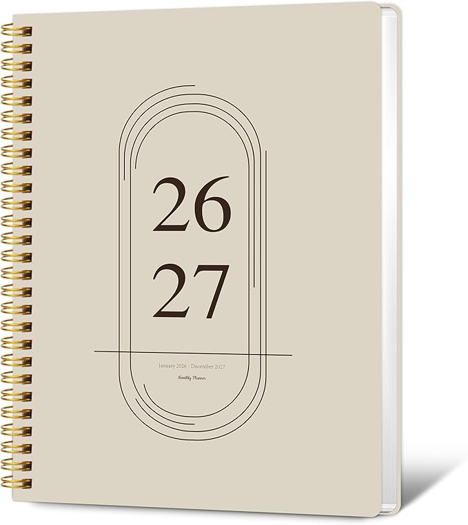 Monthly Planner 2026-2027 - 2 Year Monthly Planner Calendar 2026-2027, Jan. 2026 - Dec. 2027, 7.3" * 9.5", 24 Months Calendar Planner with Note Pages, for Office, School Home Planning - White