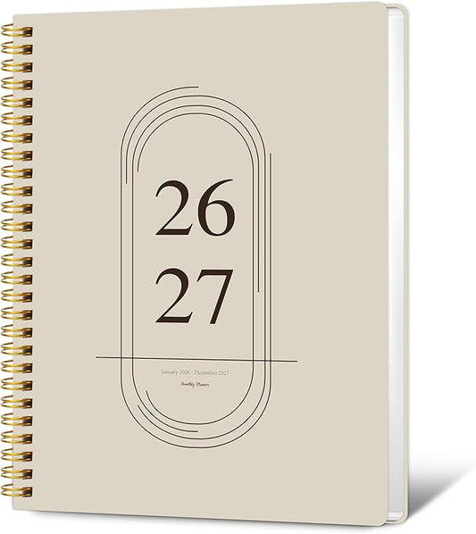 Monthly Planner 2026-2027 - 2 Year Monthly Planner Calendar 2026-2027, Jan. 2026 - Dec. 2027, 7.3" * 9.5", 24 Months Calendar Planner with Note Pages, for Office, School Home Planning - White