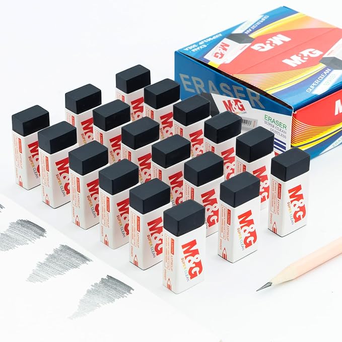 M&G Pencil Eraser for Kids, 30 Pack, Black Erasers Bulk, Erasers for Artists, Drawing Erasers for Sketching, Small Pencil Erasers, Art Erasers for Drawing, School Erasers Office Supplies