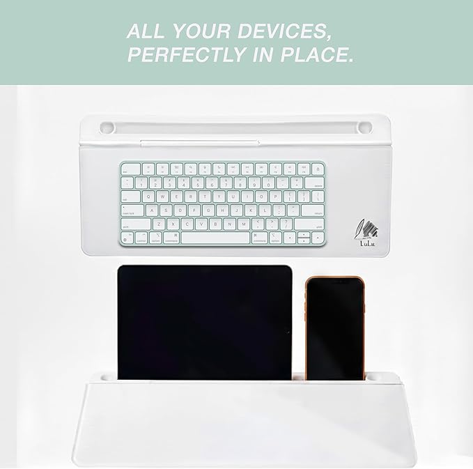 Glass Desktop Whiteboard with Storage Drawer – Premium Dry Erase Board for Desk Notes, Planning & Organization