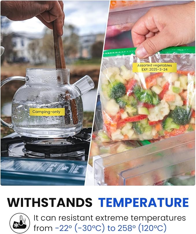 Colorty 18mm Black on Yellow Tape Replace for Brother TZe-641 P-Touch Label Tape 18 mm 0.7 Laminated TZe641 for Ptouch PTD400 PTD410 PT-E300 PT-E560BTVP Edge Label Maker Refills 3/4 Inch, 6 Pack