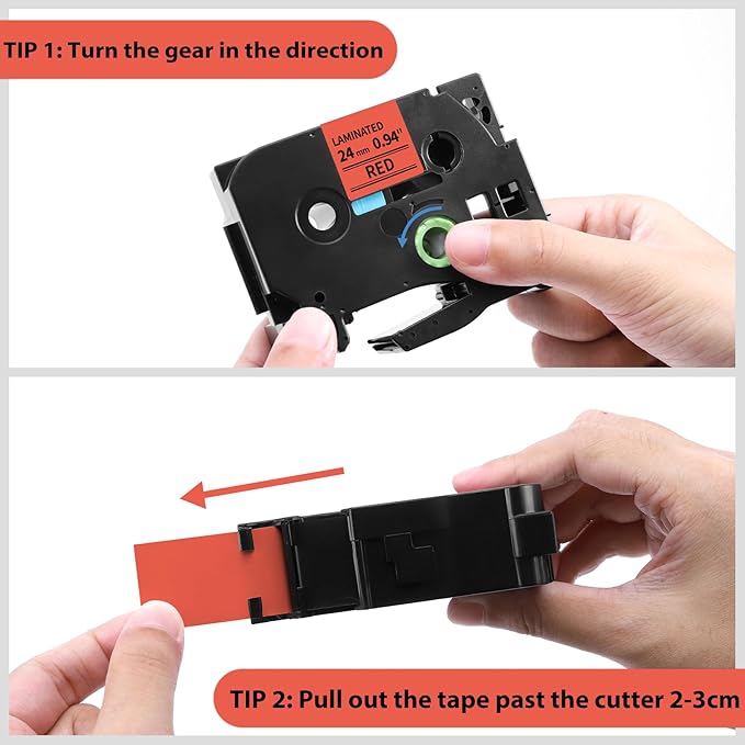 Label KINGDOM 24mm Red Label Tape Replacement for Brother TZe-451 TZe451 1 Inch Black on Red TZ Tape 24mm 0.94 Compatible with Brother P Touch for PTD600 PTP710BT PTP700 PT2730, 3-Pack