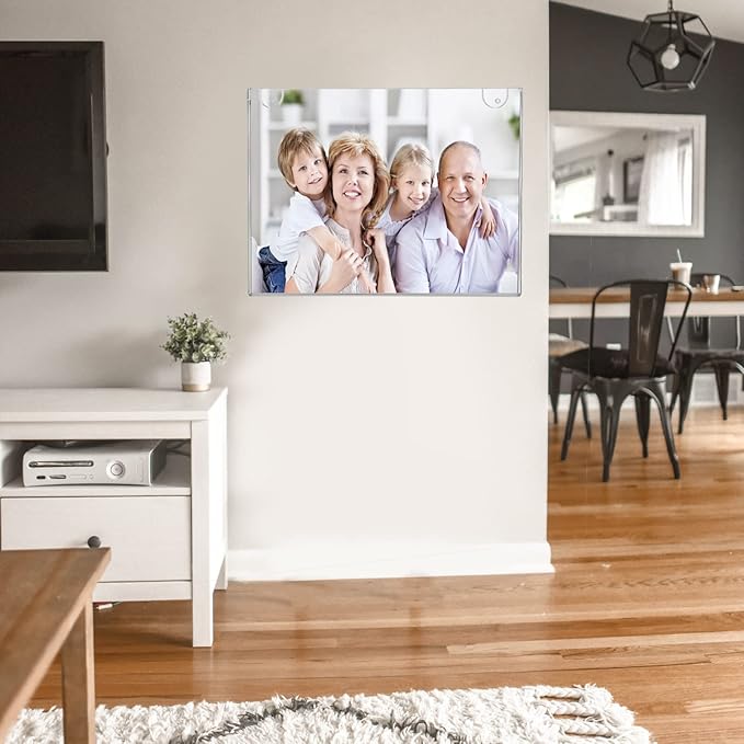 PecMuikee Acrylic Sign Holder 8.5x11 Horizontal, Wall Mount Acrylic Sign Holder and Plastic Paper Display Ad Frame bonus with 3M Tape and Mounting Screws for Restaurants, Office, Store, 20 Pcs