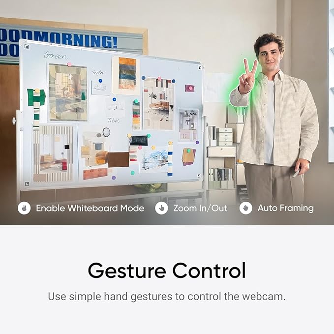 Insta360 Link 2C Tripod Bundle - 4K Webcam for PC/Mac, 1/2" Sensor, Auto Framing, HDR, AI Noise-Canceling Mic, Gesture Control for Streaming, Video Calls, Gaming, Works with Zoom, Teams, Twitch & More