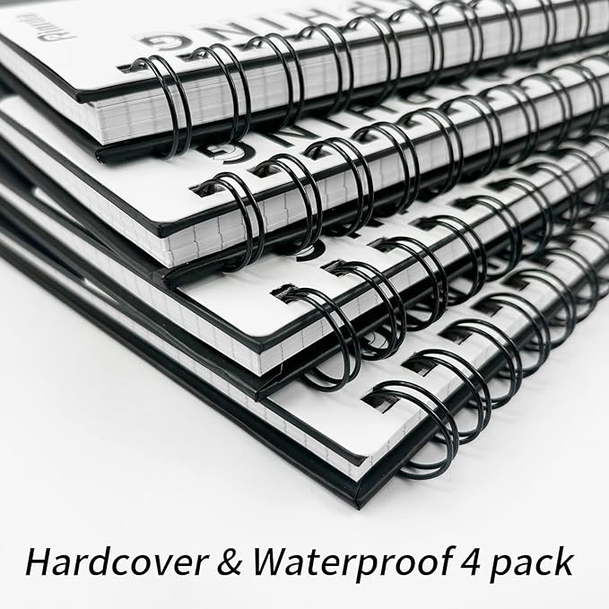 Graph Paper Notebook Spiral Notebook 8.5" x 11"-4 Pack Grid Paper Notebook Graph notebook Engineering notebook 120 Pages 100 GSM Thick Graphing Paper Notebook Hardcover Journal for School,