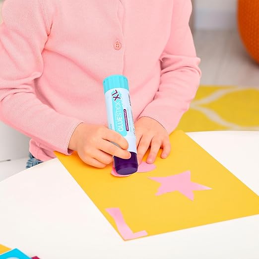 Darice Giant Disappearing Purple Glue Sticks, Large 115-gram Jumbo XL Glue Stick - Dries Clear, Washable, Non-Toxic - Classroom School Supplies - 6 Pack 4.05oz