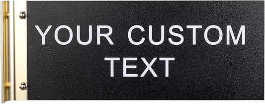 Custom Double-Sided Corridor Sign Personalized Hallway Corridor Sign Door Flag Signs 4" x 10"