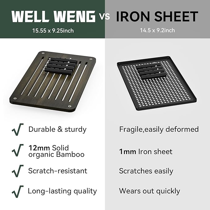 Bamboo Monitor Stand Riser, 4 Adjustable Height, 15.55x9.25 Laptop Stand with Airflow Vents, Desk Organizer for Computer, PC, Printer (Wenge)