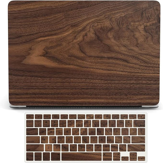 Case Compatible with MacBook Pro 15 Inch 2015 2014 2013 2012 Model A1398, Plastic Hard Shell Protective Case Cover & Keyboard Protector for Mac Pro Retina 15 Old Version - Wood Grain