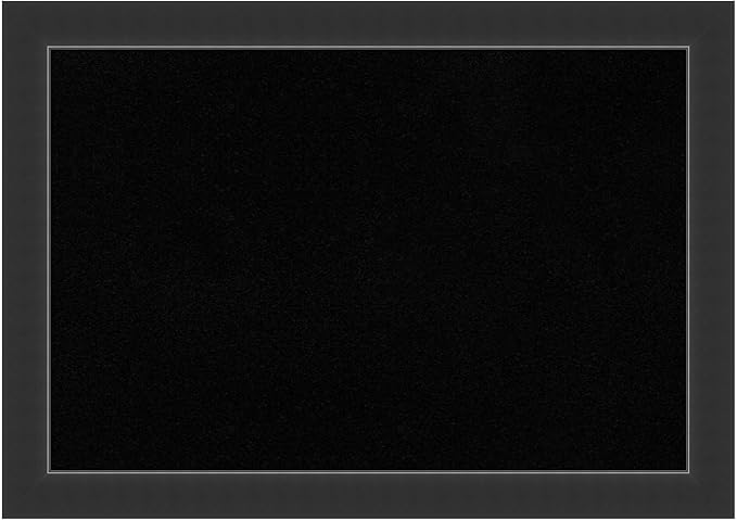 Amanti Art Black Cork Board for Wall, 29x41 Vision Board with Black Wood Frame, Large Corkboard Office Decor for Home Organization, Modern Corkboard Pinboard to Display Items for Home Organization in