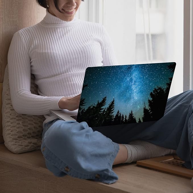 DTangLsm Compatible for M4 MacBook Air 13.6 inch Case 2025 2024-2022 Release M4 A3240 M3 A3113 M2 A2681, Slim Plastic Hard Shell Protective Case&Keyboard Cover for MacBook Air M4 13 inch,Starry Forest