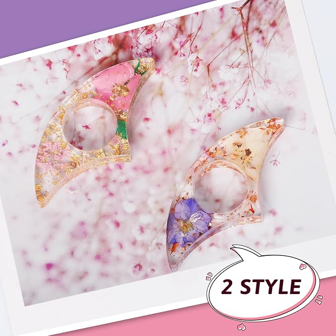 Book Page Holder, Kaluofan 2PCS Thumb Book Page Holder, Book Accessories for Reading Lovers, Handmade Dried Flower Book Opener Holder Thumb, Meaningful Gifts for Book Lovers Teachers Students