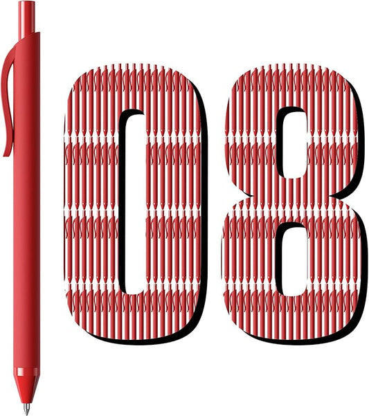 108 Pack Red Pens - Bulk Pens 1.0mm Medium Point Ballpoint Pens Smooth Writing No Bleed Retractable Red Ink Pen