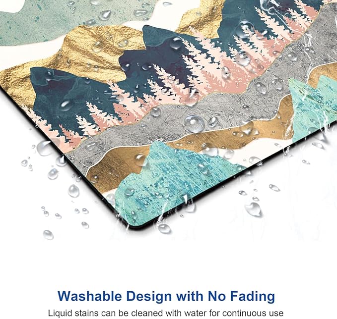 Hokafenle Mountain Abstract Art Mouse Pad - Non-Slip Rubber Base Square Wireless Mousepad for Laptop and Desk