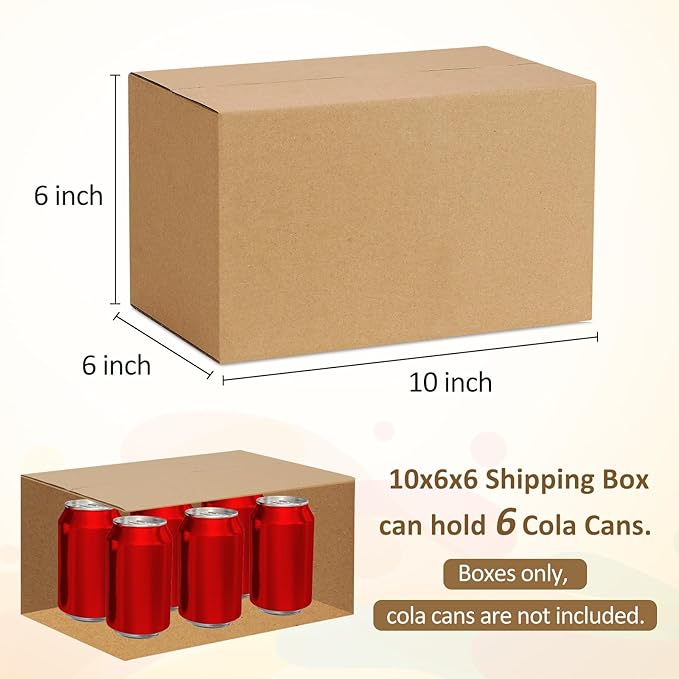Eupako 10x6x6-Small-Shipping-Boxes-30-Pack-Brown-Corrugated-Box-Mailers, Cardboard Boxes for Packaging Small Business, Mailing