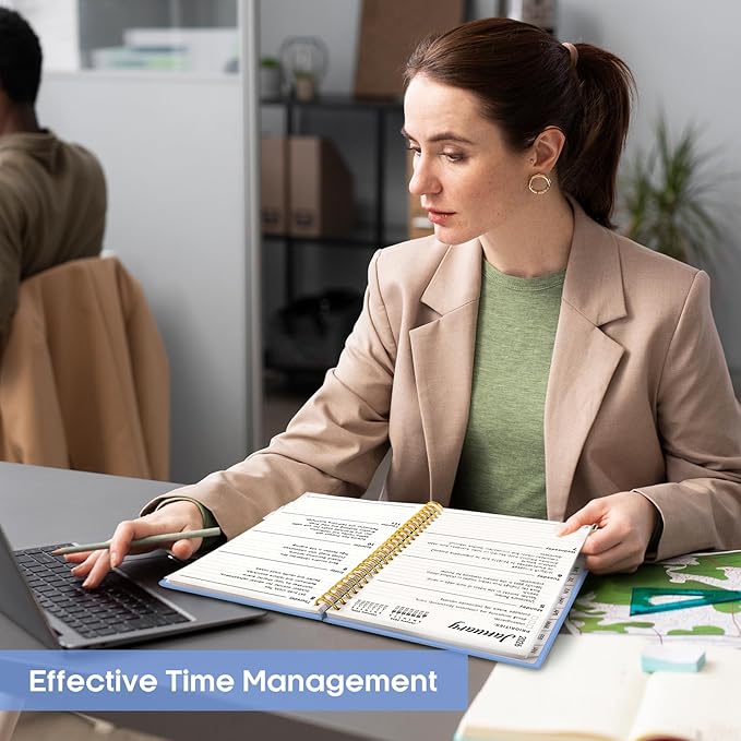 2026 Planner, Weekly and Monthly Calendar Planner, January 2026 - December 2026, Hardcover 2026 Calendar Planner Book with Tabs For Women & Men, Inner Pocket, Spiral Bound, Perfect for Office Home School Supplies - A4 (8.5" x 11"), Lavender