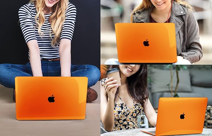 CISSOOK for MacBook Pro 13 inch Case Orange A2338 A2251 A2289 2020-2025 Release, Hard Shell Case with Keyboard Cover for MacBook Pro 13 Inch M1 M2 -Orange