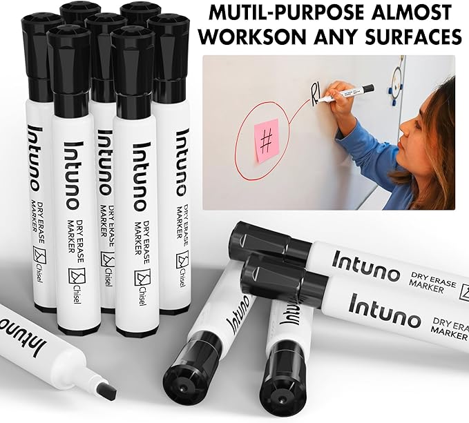 Dry Erase Markers, 96 Count Black, Chisel tip, Low-Odor, Perfect for Office, Teaching, Meeting, Presentation, Classroom, Home