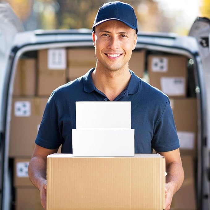 Eupako 8x6x4-Small-Shipping-Boxes-30-Pack-White-Corrugated-Box-Mailers, Cardboard Boxes for Packaging Small Business, Mailing