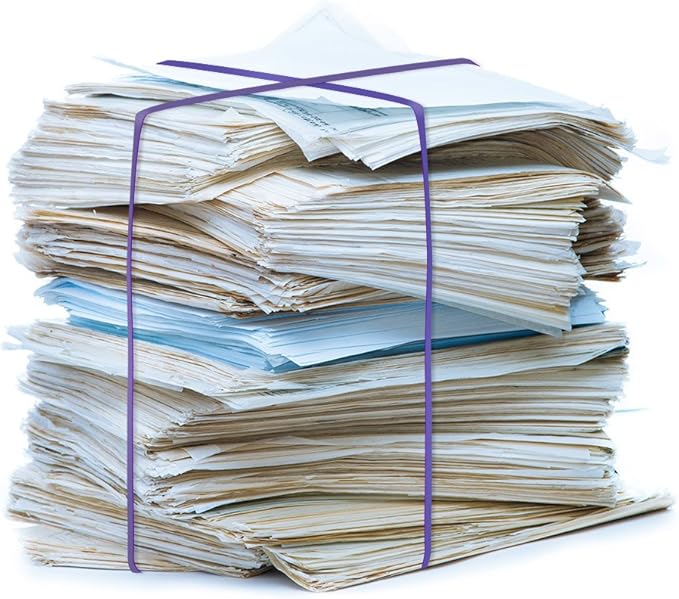 Coopay 12 Inches Extra Large Rubber Bands, 30 Pieces Heavy Duty Trash Can Band Bulk, Strong Elastic for Office Supply School Home, Garbage Cans, File Folders (Purple)