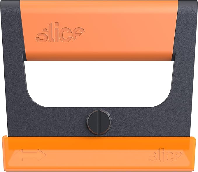 Slice 10501 Wide Scraper, Easy Clean, Ceramic Blade Lasts 11x as Long as Metal, Finger Friendly, Never Rusts, Safety Cap, Short Handle, 6 Pack