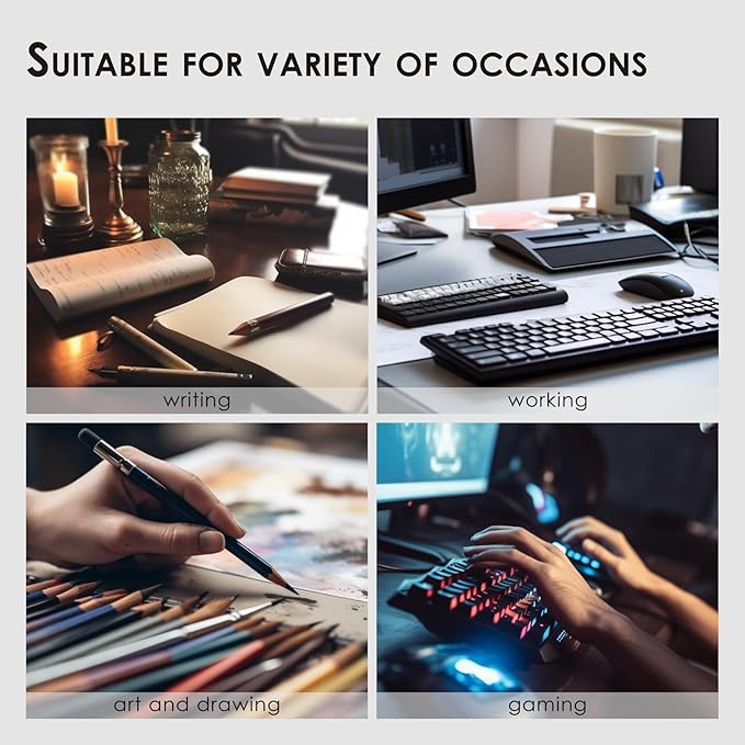 Cork Desk Mat - Small Dual-Sided Desk Pad for Office and Home - Desk Organization and Accessories - Ideal for Large Mouse Pad and Small Desk Mats on Top of Desks(Black,23.6"x 13.8")