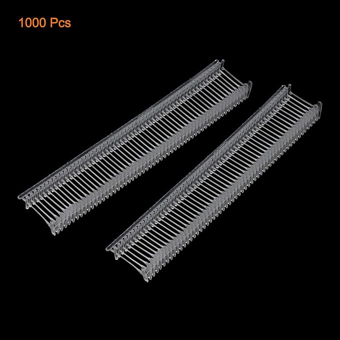 MECCANIXITY Standard Tagging Fasteners,Plastic Regular,Standard Label Gun Price Tagging Barbs for Garment Price Tag Label Tagging Barbs 12mm/0.5 Inch,Pack of 1000 Transparent