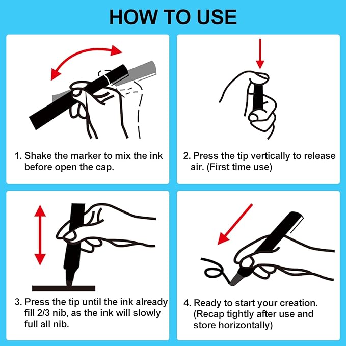 12 Colors Washable Window Markers for Cars, 15mm Jumbo Liquid Chalk Markers, 3 in 1 Nib, Metallic & Neon Paint Glass Pen for Auto, Chalkboard, Blackboard, Bistro, Menus and Any Non-Porous Surface