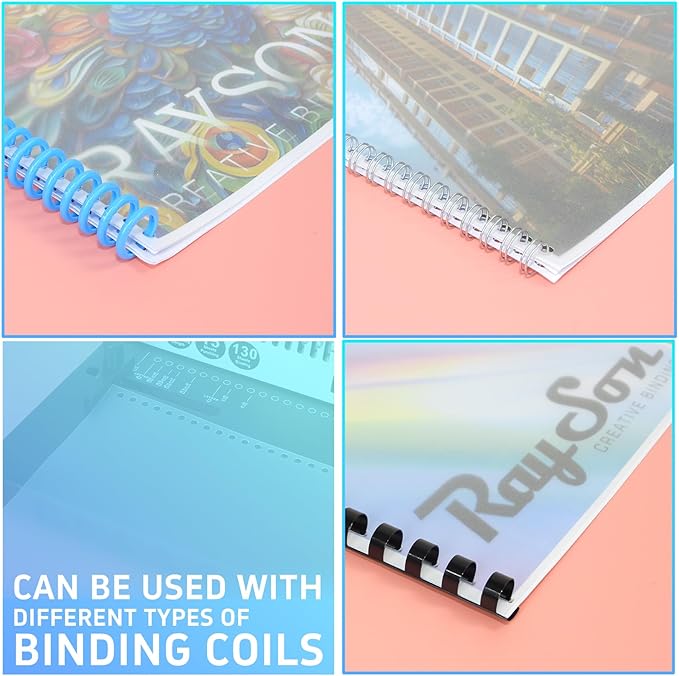 Rayson Frosted Binding Covers - 10 mil Polypropylene (PP) Matte Finish, 8.5" × 11", Durable Un-Punched Plastic Binding Covers, 50/Pack (PP2550MT)