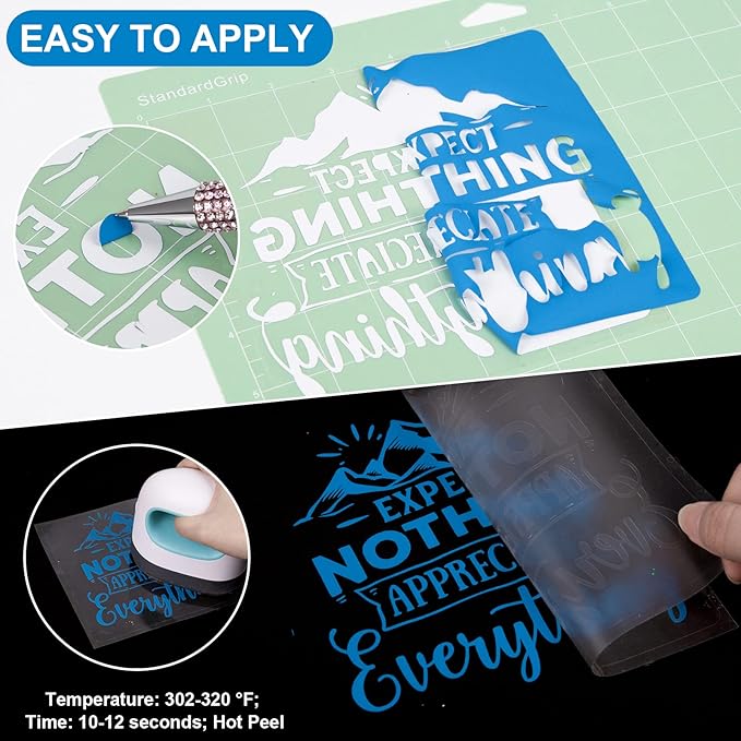 VINYL FROG Heat Transfer Vinyl Roll HTV Vinyl - 12" x5ft Blue Iron on Vinyl for T-Shirts, Heat Press Vinyl for DIY Craft Designs (Blue)