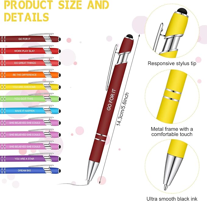 Geyee 24 Pcs Modern Sticky Notes with Funny Pens Fun Notepads for Adults Coworkers Nurse 3 x 4 Inch to Do List Notepads with Sayings Pen for Lab Week Gifts Teacher Office Supplies