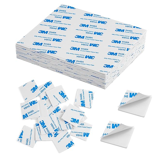 100Pcs Double Sided Foam Tape, Square Sticky Double Sided Adhesive Pads for Crafts, Self-Adhesive Double Sided Mounting Tape Heavy Duty for House Wall Decor - Double Sided Adhesive Tape 27 x 27 x 2mm