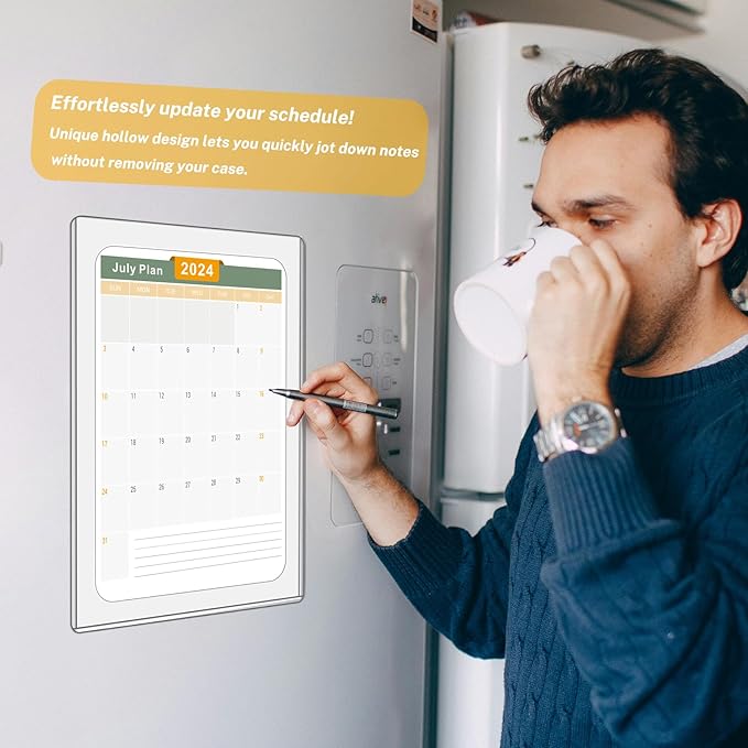 10 Pack Magnetic Sign Holder 8.5x11 Plastic, Writability Clear Sign Holders with Magnet Strips and Adhesive Strips for Office Retail Store Wall Display, Warehouse/Lift Document Display