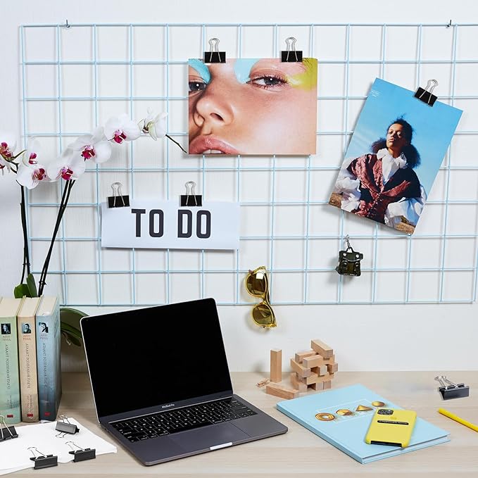 Ufmarine 40 Pcs Large Binder Clips 1.6 inch Length, Binder Clips Large for Office