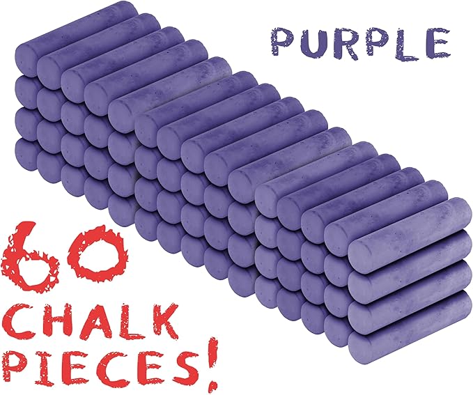 Kid Made Modern 60 Count Pack of Sidewalk Chalk – Purple