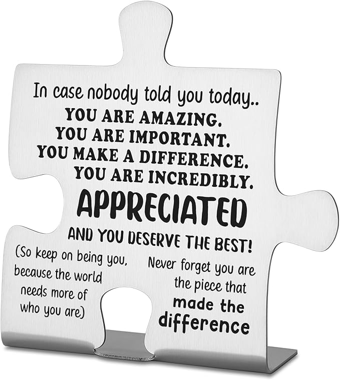 Thank You Gifts for Coworkers, Boss, Women, Men, Friends. Appreciated Coworker Gift. Inspirational Gift Ideas, Motivational Quotes for Office Home Decorative Signs Plaques WDD4