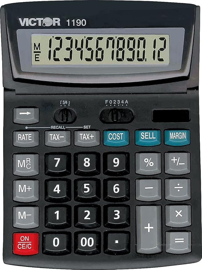 Victor 1190 Executive Desktop Calculator, 12-Digit LCD