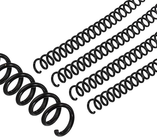 PATIKIL 8mm(5/16") Plastic Spiral Binding Coils, 20 Pcs Binding Spirals 40 Sheet Capacity 4:1 Pitch Binding Spirals for Binding Paper Sheets, Black