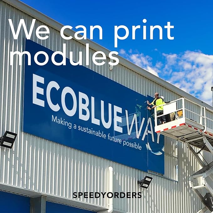 Custom Personalized Aluminum Metal Business Signs, Outdoor Waterproof, White Aluminum (Blue, 18x12 In)