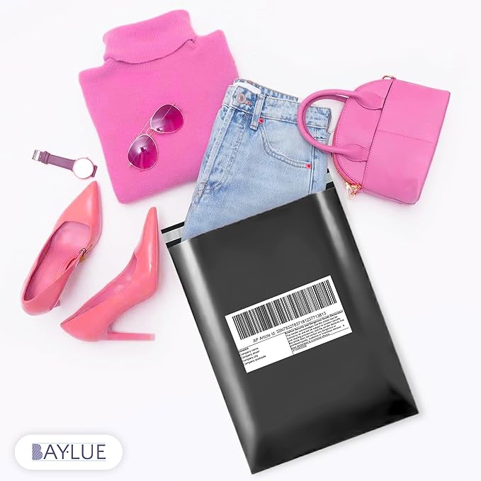 Black Large Poly Mailers 19x24 Inch | Strong Adhesive Self-Seal Mailer Bags | Tear, Tamper, Water Resistant Shipping Envelopes | Thick Strong polymailer Bags XL Clothing Shipping Bags | 100 Pcs Bulk