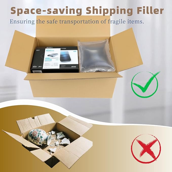 Large Air Pillows for Shipping Inflatable Air Bags for Packing Purse Shaper, 8.2" X 11.8" Air Pockets for Packaging Moving Supplies Box Filler Alternative to Packing Peanuts, 100Count