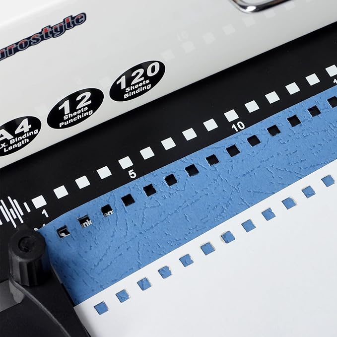 TD-1200 Binding Machine, 3:1 Pitch Wire Binder, Punching 12 Sheets/Binding 120 Sheets with Sturdy Metal Construction