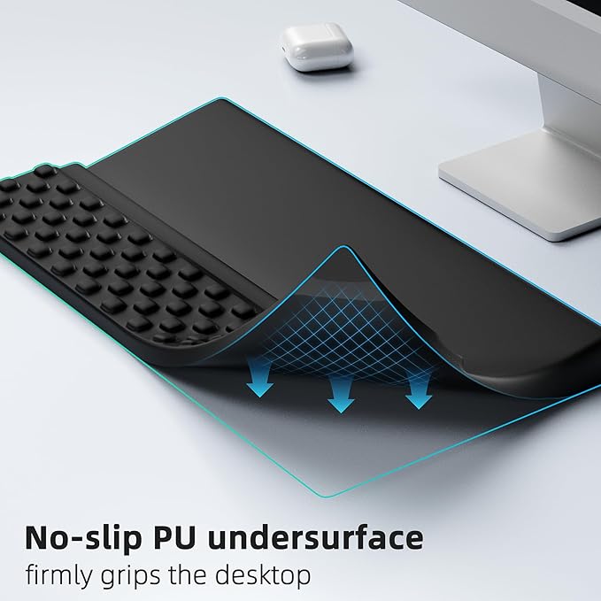 Ospelelf Keyboard Stand with Wrist Rest, Comfy Ergonomic Keyboard Riser Holder for Office Home