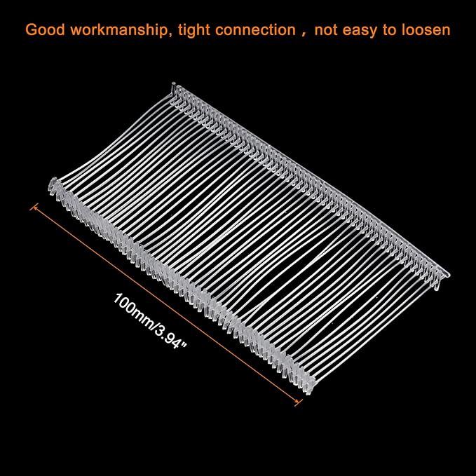 MECCANIXITY Standard Tagging Fasteners, Plastic Regular, Label Gun Price Barbs for Garment Tag - 45mm/1.77 Inch, Pack of 1000 Transparent