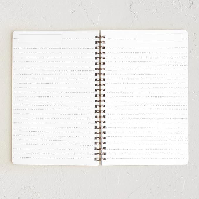 Minted Black Bow Notebook, Writing Journal for Notes & Journaling, Durable Acrylic Free Cover, Modern, Colorful & Simple Spiral Bound Journal Notebook with 80 Lined Pages, 5.5" x 8.5"